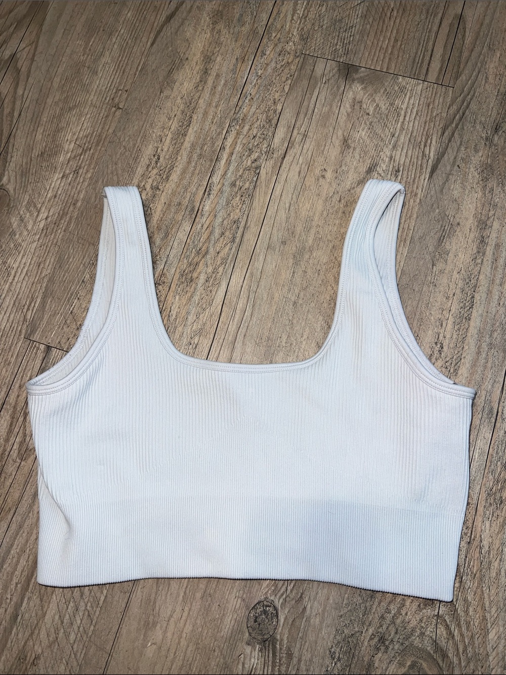 Born Primitive White Ribbed Sports Bra